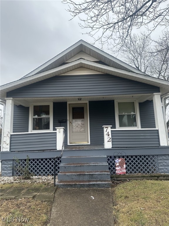 bungalow with covered porch