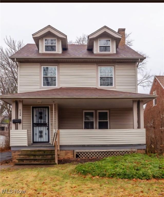 view of front facade with covered porch