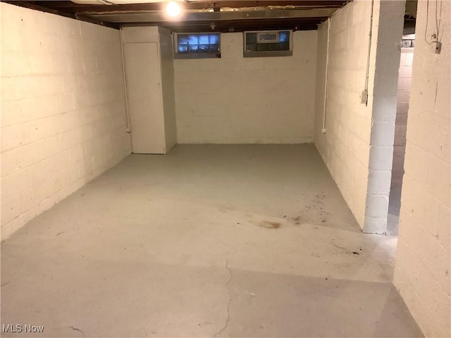 view of basement