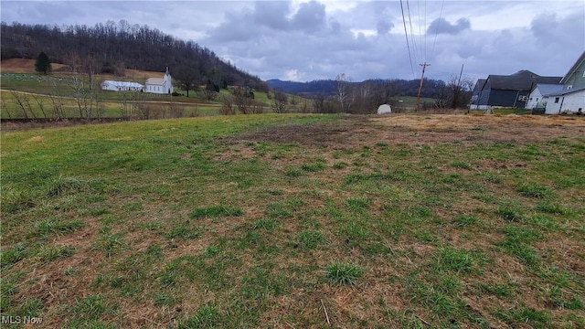 view of yard featuring a rural view