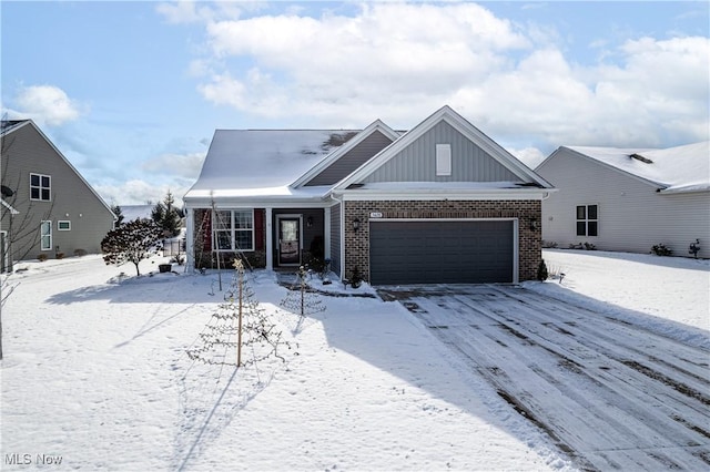 view of front of home featuring a garage