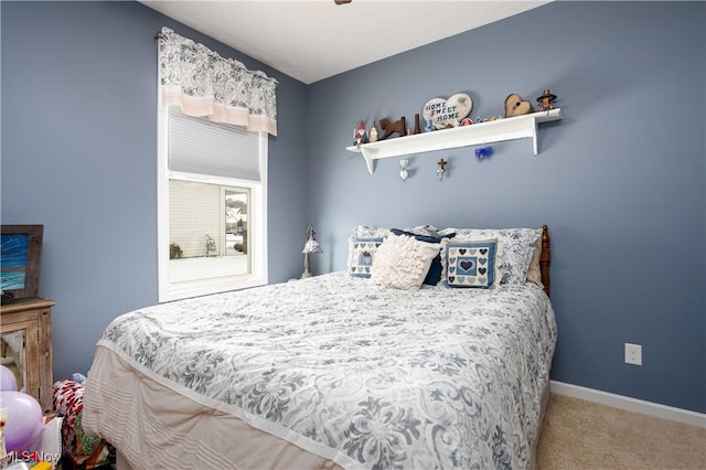 view of carpeted bedroom