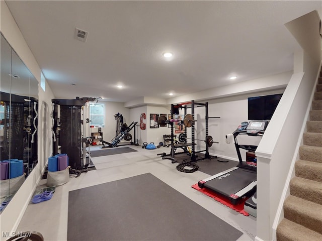 view of workout room