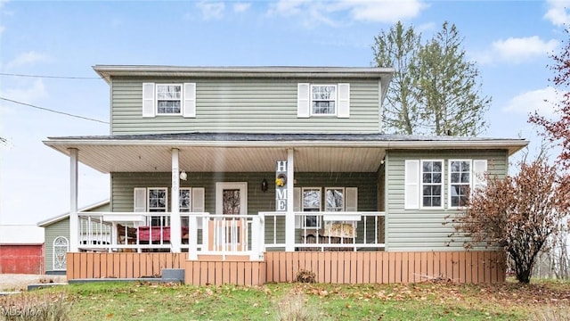 view of front of house with covered porch