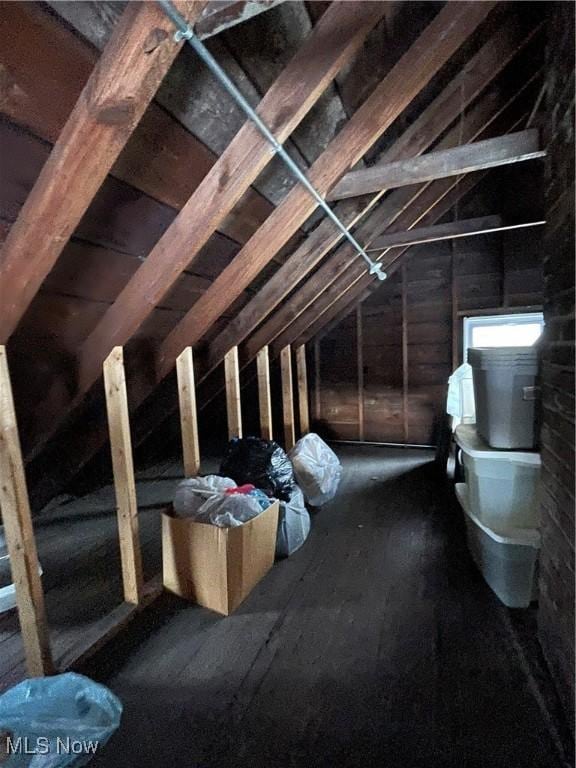 view of attic