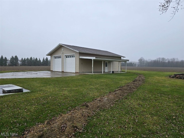 exterior space featuring a yard and a porch