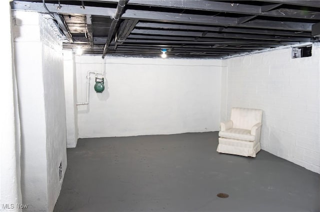 view of basement