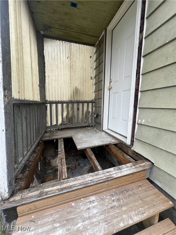 view of doorway to property