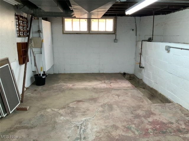 view of basement