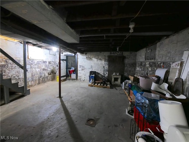 view of basement