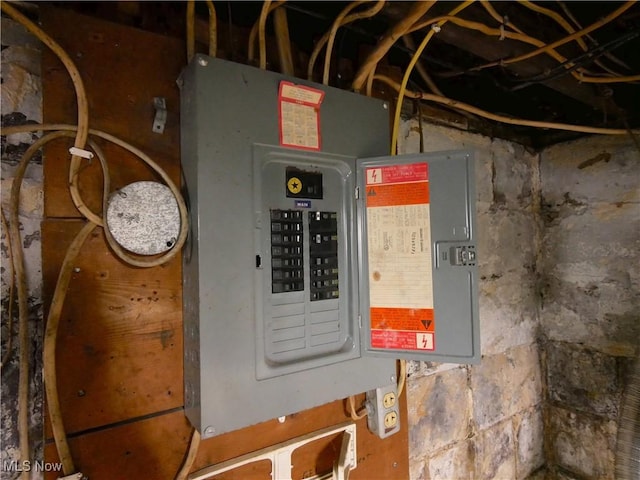 utility room featuring electric panel