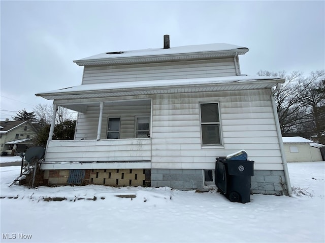 exterior space featuring covered porch