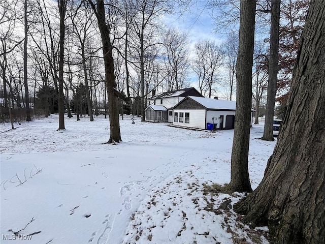 view of snowy yard