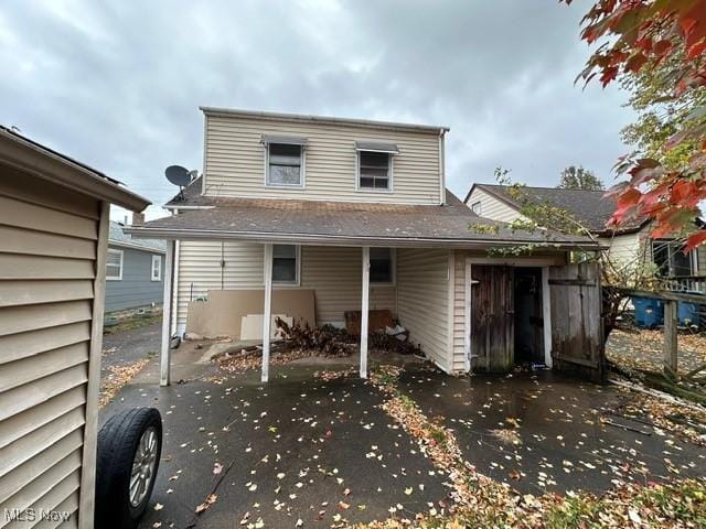 view of rear view of property