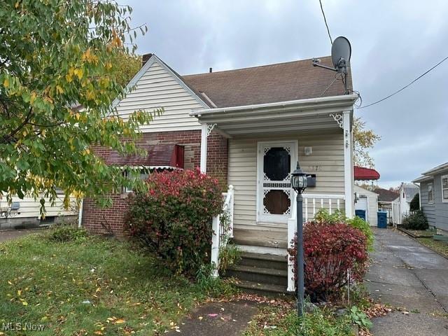 view of bungalow-style house