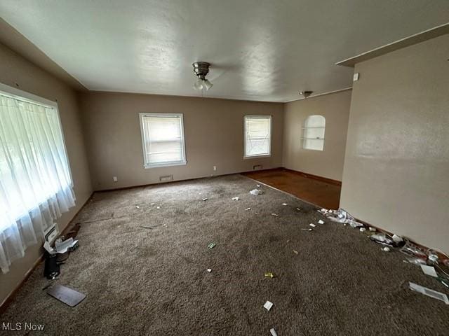 view of carpeted spare room