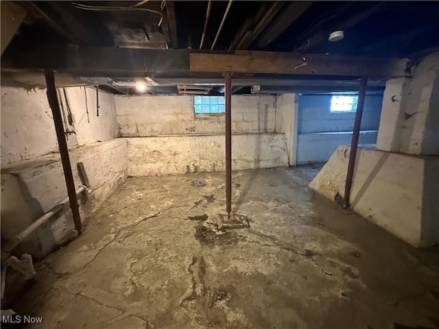 view of basement