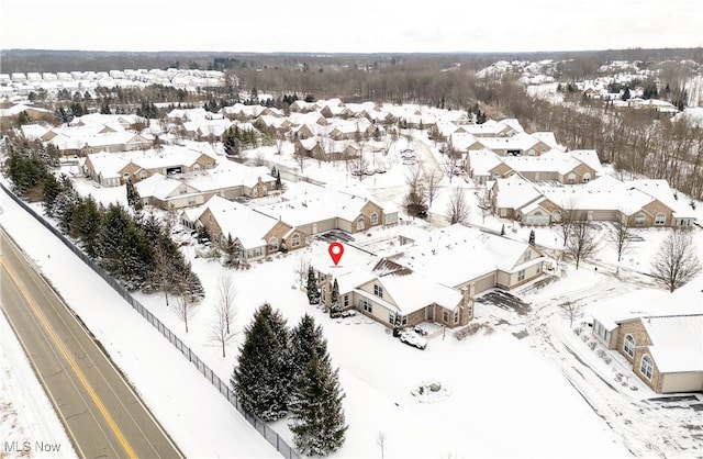 view of snowy aerial view