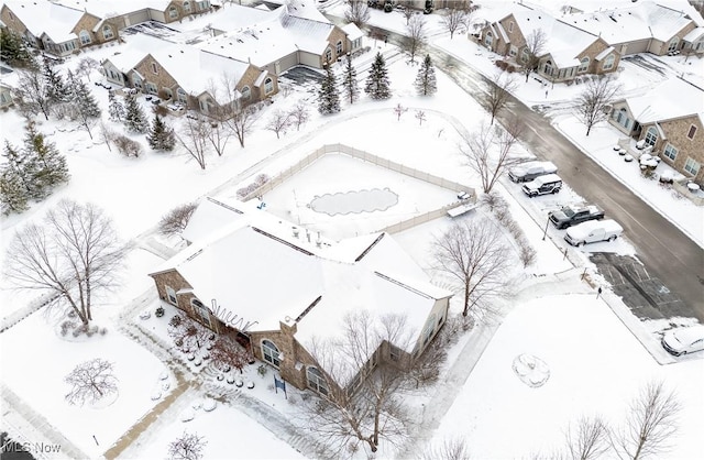 view of snowy aerial view