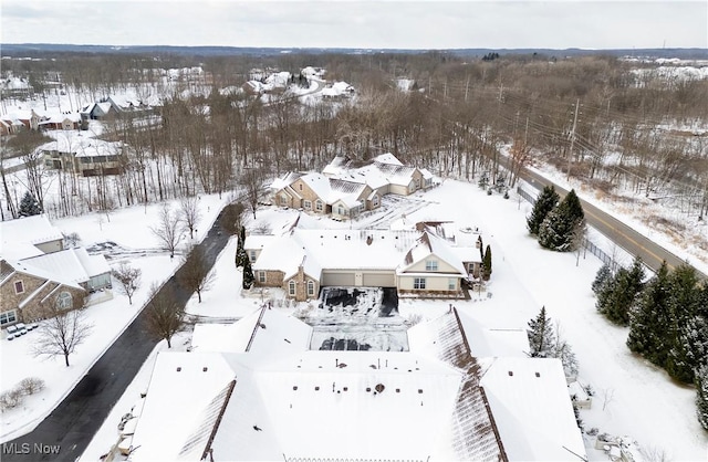 view of snowy aerial view