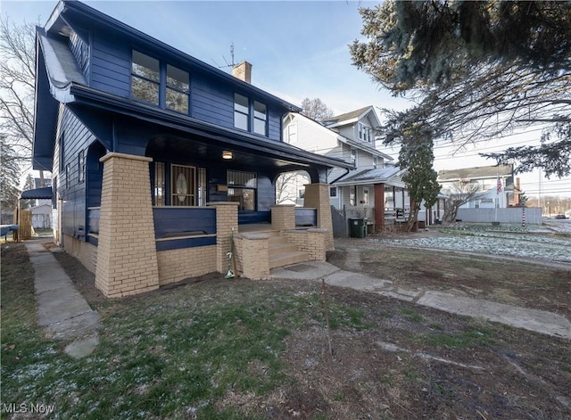 view of front of house with a porch