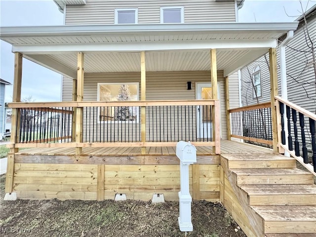 view of wooden deck