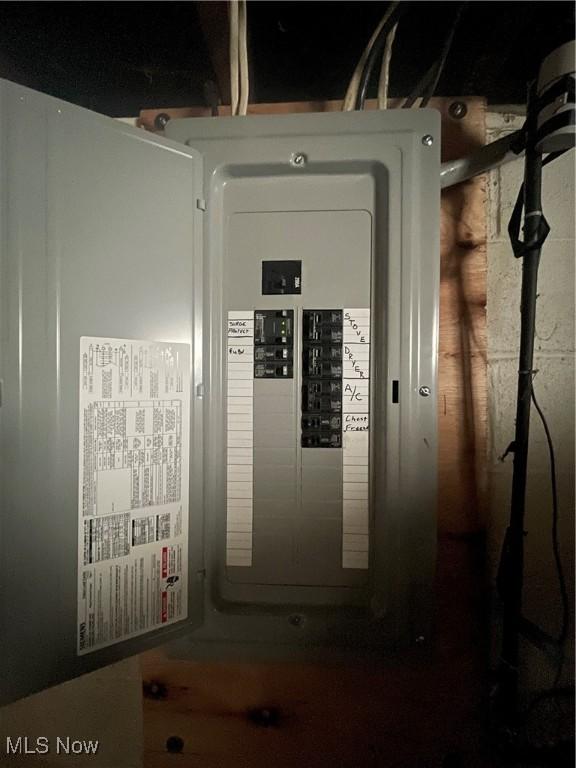 utility room featuring electric panel