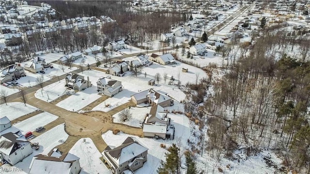 view of snowy aerial view