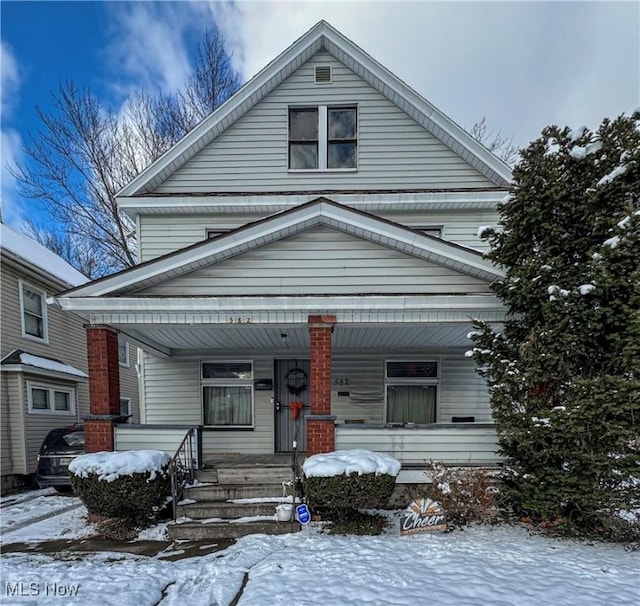 view of front of house with a porch