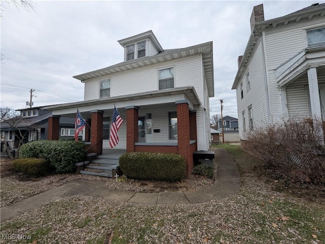 view of front of house with a porch