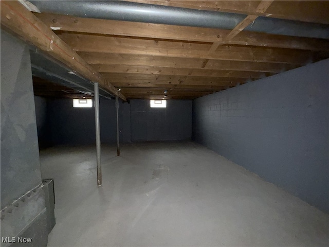 view of basement