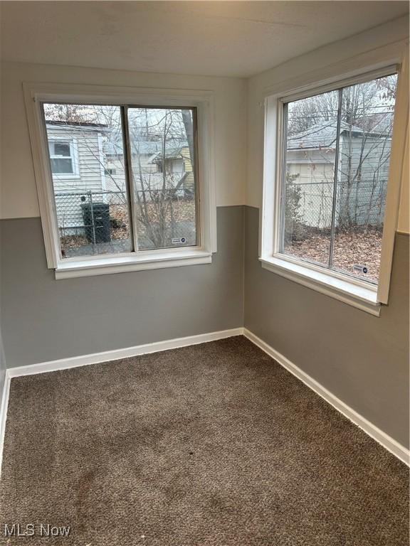 view of carpeted empty room