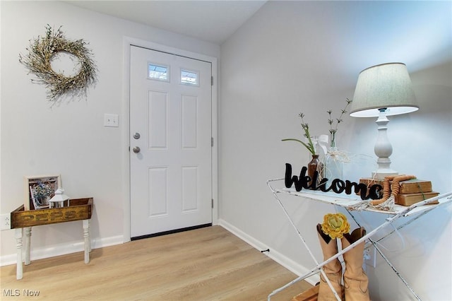 entrance foyer featuring light hardwood / wood-style flooring