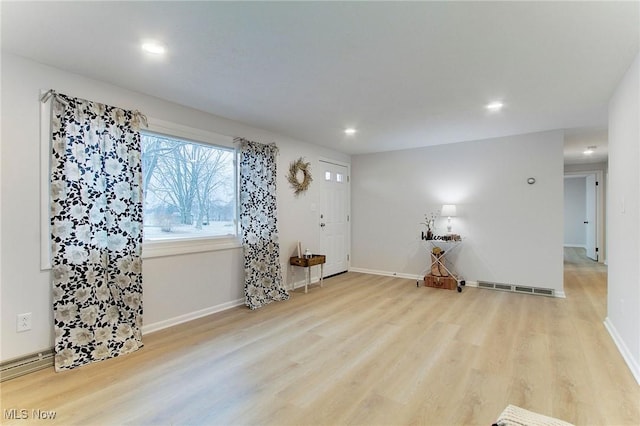 interior space featuring light wood-type flooring