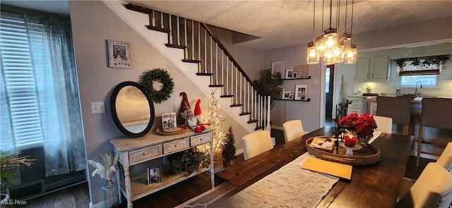 dining room with sink