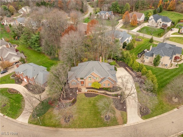 birds eye view of property featuring a residential view