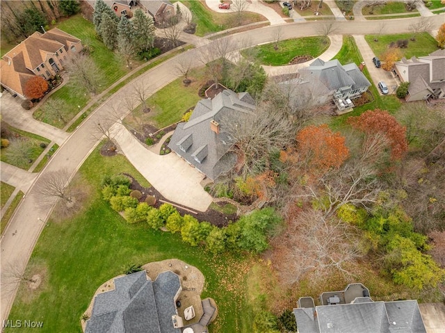 bird's eye view featuring a residential view