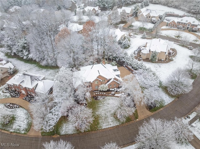 aerial view featuring a residential view