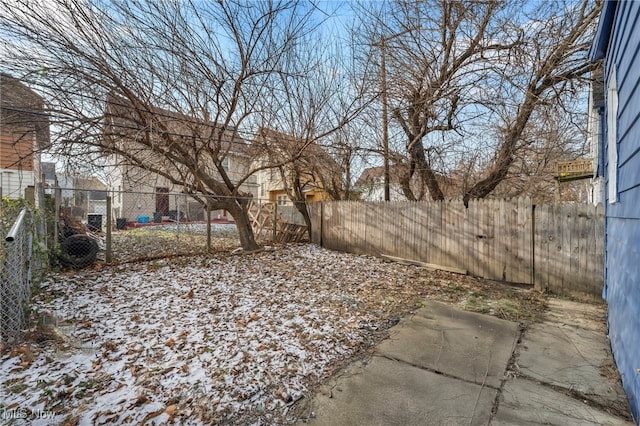 view of snowy yard