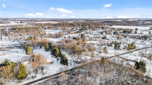 view of snowy aerial view