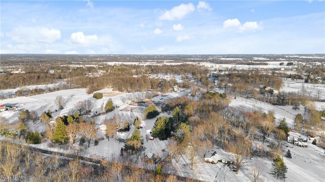 view of snowy aerial view