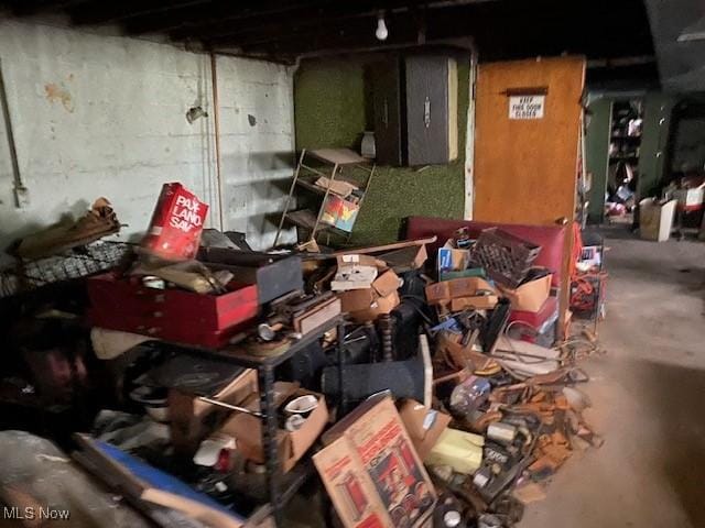 misc room with concrete floors