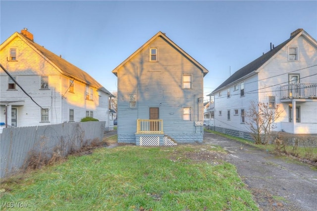 view of back of property