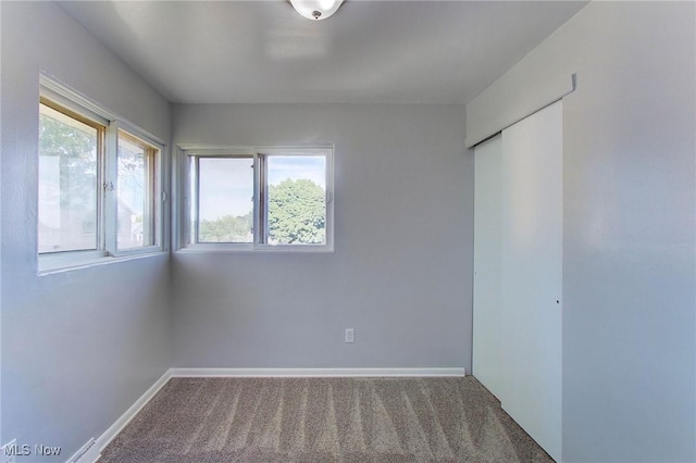 unfurnished room featuring carpet