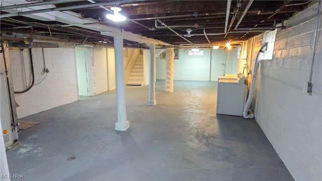 view of basement