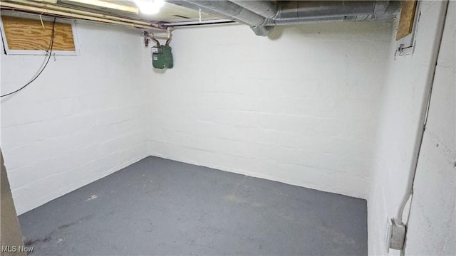 view of basement