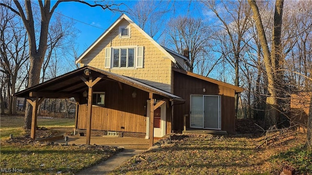 view of rear view of property