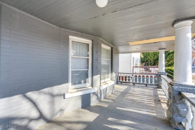 view of patio featuring covered porch