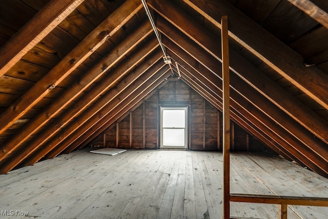 view of attic