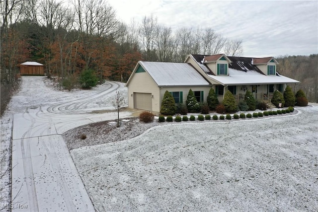 view of front of property with covered porch